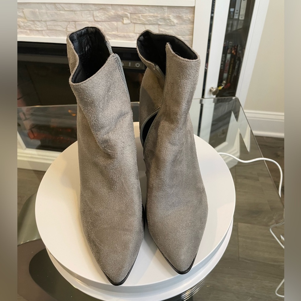 MEOTINA High Heels Women Ankle Boots Zip Glitter Thick Heel Ladies Boots Winter